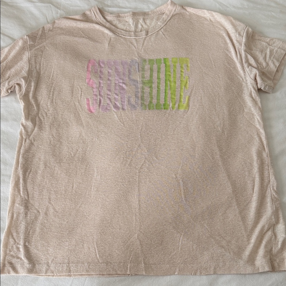 Aerie Sunshine Graphic Tee - Light Pink
